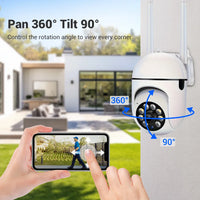 3PC Ease Life APP Wireless 1080P HD Indoor/Outdoor WiFi Security Camera, Color Night Vision, 2-Way Audio, 360° Pan/Tilt/Zoom, Mo