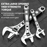 AIRAJ 3Pcs Adjustable Wrench Universal Adjustable Wrench Multifunctional Large Opening Wrench Pipe Wrench Tool Set Hand Tool