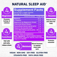 Extra Strength Melatonin - Sleep supplement with herbal ingredients to help relieve stress and improve sleep quality.