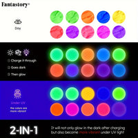 Acrylic Paint Set, 10 Neon and Glow in the Dark Colors Acrylic Paint for Wood, Fabric, Crafts, Canvas, Stone, Drawing & Painting