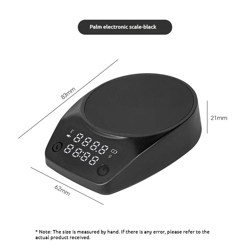 Mini coffee scale, Italian coffee bean weighing timer scale, coffee machine, kitchen small 0.1g coffee electronic scale