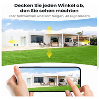 ieGeek  2K 3MP WiFi Security Cameras Wireless Outdoor,  for Home Surveillance, 360 PTZ Battery Powered Cam with Solar Panel