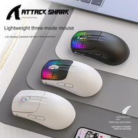 Attack Shark X5 Wireless Bluetooth Mouse 2.4G 3 Modes RGB  PAW3212 Sensor 4000DPI Optical Mouse for PC Laptop Office Gaming