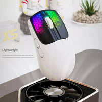 Attack Shark X5 Wireless Bluetooth Mouse 2.4G 3 Modes RGB  PAW3212 Sensor 4000DPI Optical Mouse for PC Laptop Office Gaming